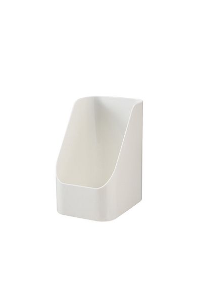 Choice 1pc WHITE Food Storage Boxes Organizer Sundries Holder Case Inclined Opening Classify Storing Plasti