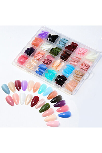 Choice1 01 576 قطعة أظافر صناعية، أظافر صناعية، وصلات أكريليك، أشكال نعش، أطر...