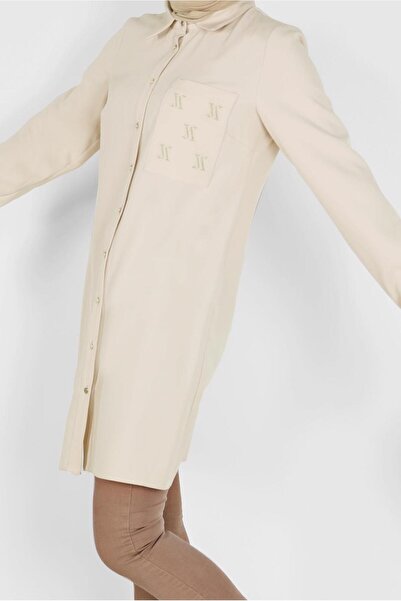 Alvina EMBROIDERY DETAILED METAL BUTTON TUNIC 42287