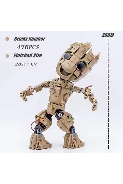 Choice NO BOX 678 Miniso Marvel I AM Baby Groot Guardians Galaxy Avengers SuperHeroes Model Building Block