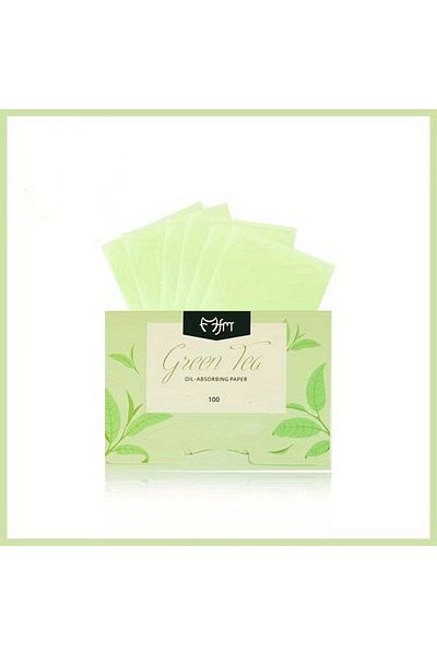 Choice Green 100 Pieces of Oil-absorbing Paper Cleansing and Refreshing Oil-absorbing and Sweat-absorbing B