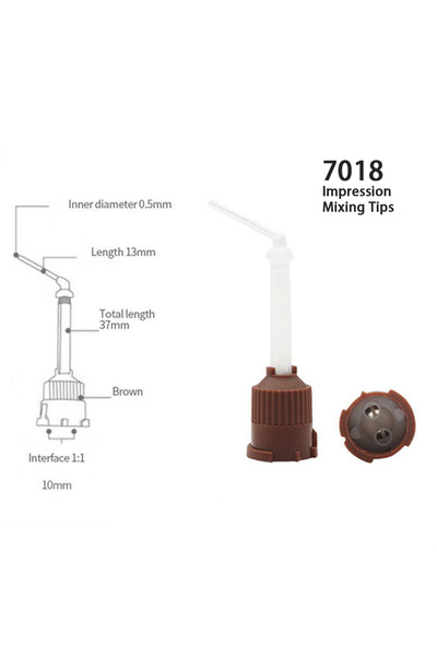 Choice1 7018 PIORPOY 50 قطعة من رؤوس خلط مواد طباعة الأسنان البلاستيكية للاست...