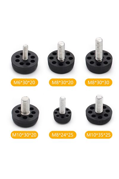 Choice M10X30X20mm 10Pcs Furniture Legs Anti-slip Foot Riser Adjustable Height Plastic Base Table Cabinet L