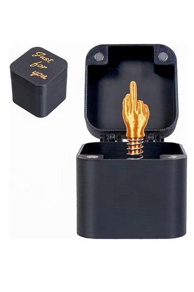 Choice as show 1pc Middle Finger in A Box, Gag Gifts Christmas, Funny Gifts, White Gifts for Adults, Joke P