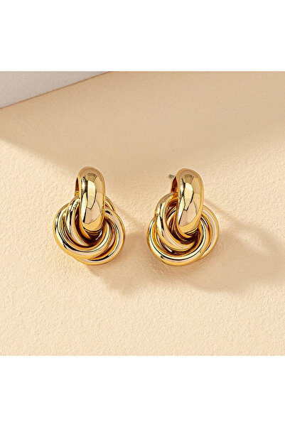 Choice AEH69631A قرط أذن ذهبي فضي اللون للنساء، قرط أذن عصري لامع اللون، لطيف...