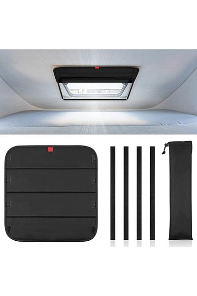 MOJOYCE RV Sunroof Sunshades Curtain Foldable RV Vents Skylight Insulator Cover Waterproof UV Protection ...