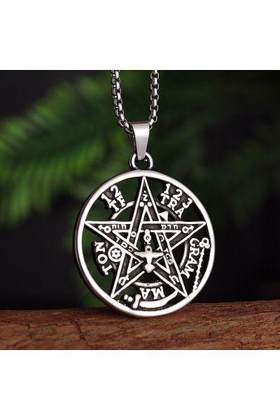 Choice AL19870-Silver Beautifully Engraved Wizarding World Necklace Wand Magic Stone Pendant Men\\\'s Fashi