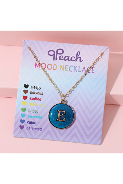 Choice قلادة عصرية متغيرة اللون حساسة لدرجة الحرارة مكونة من 26 حرفًا مصنوعة من سبائك الزنك، مناسبة للمزاج.