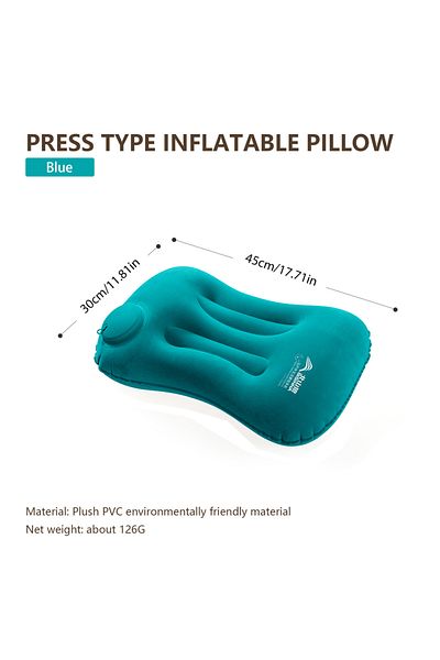 Choice Blue BISINNA Camping Inflatable Pillow Portable Ultralight Travel Hiking Air Sleeping Pillow for Nec