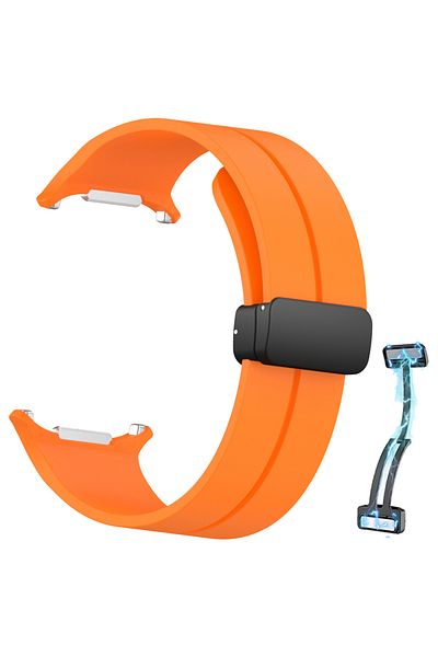 Choice Galaxy Watch Ultra Orange For Samsung Galaxy Watch Ultra Sports Silicone Straps Galaxy Watch 7 Ultra