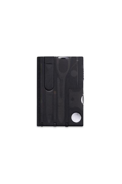 Choice black Multifunctional tool card Swiss tool card Office tool Letter opener screwdriver 9-piece outdoo