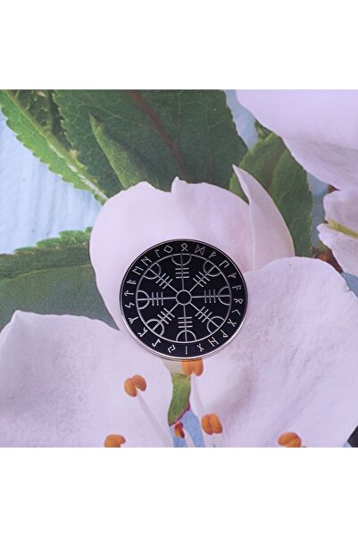 Choice دبوس ياقة من المينا باللون الأصفر الفاتح الذهبي، شارة بوصلة حماية نورس...