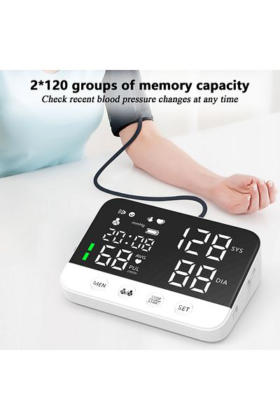 Choice Upper Arm Cuff Blood Pressure Monitor Electronic Digital Sphygmomanometer Medical BP Monitors Ten...