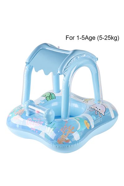 Choice Blue Bell 1pc Pool floats with canopy for Kids, Toddler Infant Pool Float for Baby,Swimming Ring Flo