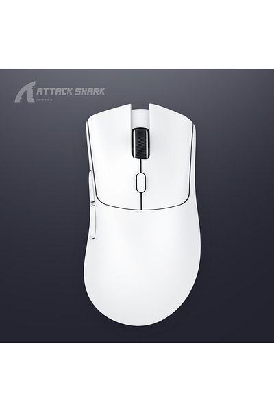 Choice White Attack Shark R1 Wireless Mouse Bluetooth Gaming Mouse PAW3311 Sensor,1000Hz Return-rate,Tri-mo