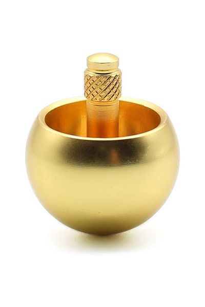 Choice golden Mushroom Head Metal Gyro Fidget Ring Antistress for Children Simple Dimple Fidgets Hand Spinn