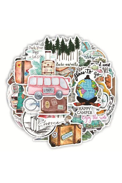 Choice 50PCS Travel World Stickers For Waterproof Decal Laptop Motorcycle Luggage Snowboard Fridge Phone...