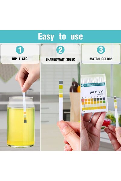 Choice 100 Strips 0-14 PH Alkaline Acid Indicator Paper Water Saliva Litmus Testing Kit for Test Body Ac...