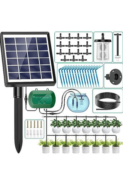 Choice 2W 2024 Latest Drip Irrigation Kit for Potted Plants Solar System for Garden Supported Automatic Wat