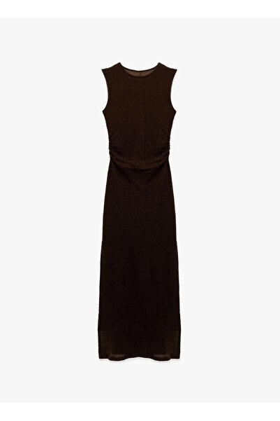 Koton Καφέ Γυναικείο Φόρεμα Ποδηλασίας 5SAK80284EK