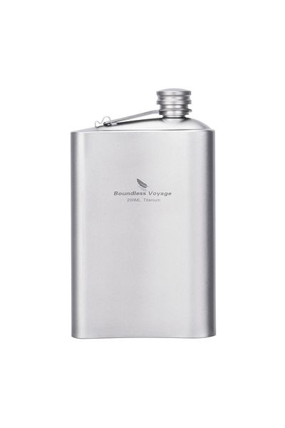 Choice Ti3261d Boundless Voyage 200ml Titanium Flask Flavor-resistant For Whiskey Vodka Wine Outdoor Travel
