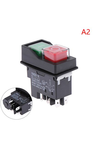 Choice 5pin 4Pin/5Pin Electromagnetic Push Button Switch Starter Machine Tool Equipment Waterproof Switch I