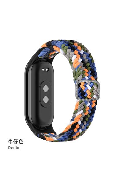Choice Miband 5 6 7 cowboy Strap for Xiaomi Mi Band 9 8 7 Elastic Nylon Braided Solo Loop Adjustable Buckle