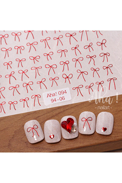 NAILFYOU 1 قطعة Aha094-06 1 قطعة 5D ملصقات أظافر يابانية صغيرة على شكل فيونكة...