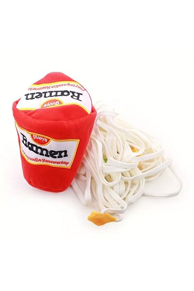 Choice red Puppy Snuffle Toy, Cute Pet Sniffing Toys, Instant Noodle Design Puppy Chew Squeaky Toy Pet Supp