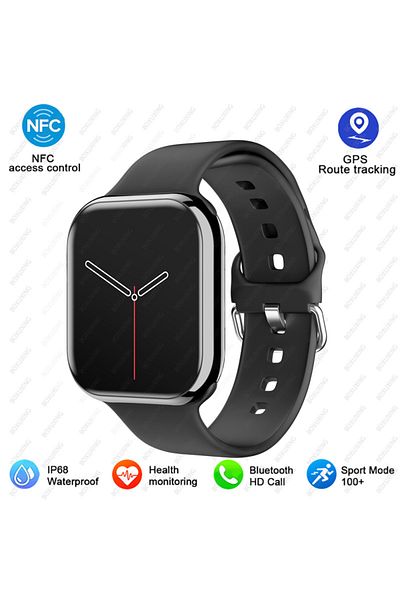 BOXUXING NFC Smart Watch Black 2025 New Bluetooth Call Smart Watch Men Watch 9 Siri NFC GPS Tracker Blood Pre