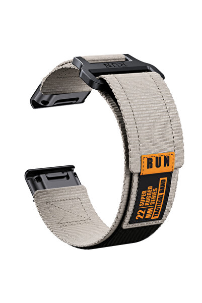 Choice حزام QuickFit رمادي ضبابي مقاس 22 مم وعرض 26 مم لساعة Fenix 7 7X Pro 6...