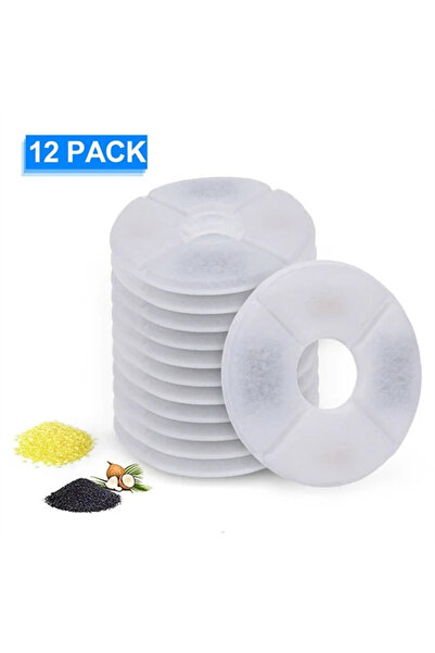 Choice 2.4L 12 pcs 2.4L Pet Cat Dispenser Drinking Water Fountain Activated Carbon Filters LED Automatic Fe