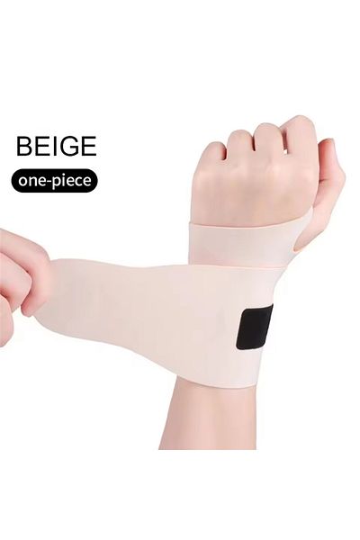 Choice Beige 1pc of Elastic Wristband Anti Sprain Wrist Guard with Adjustable Support Breathable Elastic Co