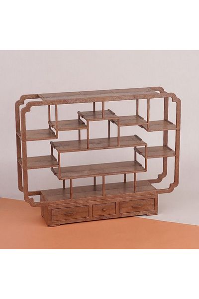Choice Retro Shelf C-Brown 1/12 Dollhouse Miniature Furniture Bogu Empty Shelf Mini Display Stand Storage R