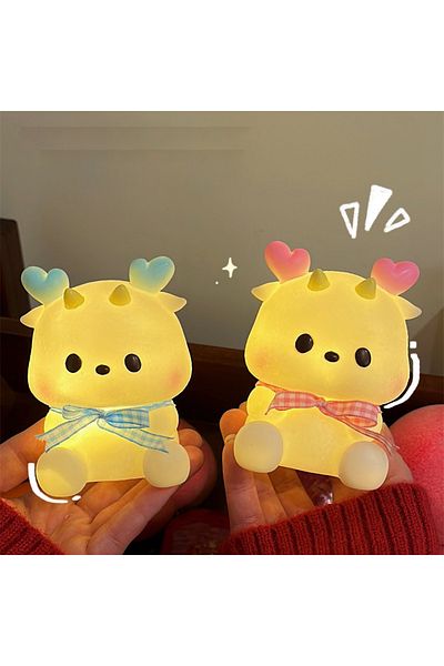 Choice Pink Cute Cartoon Dragon Creative Atmosphere Decoration Decoration Bedroom Bedside Nightlight Sleep