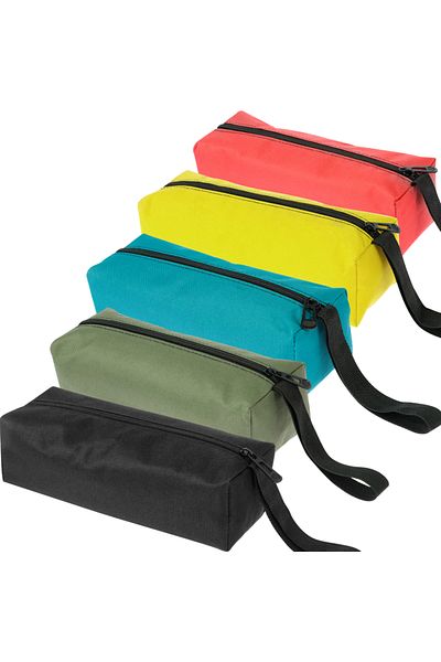 Toorise 5 Pcs Hand Tool Bag Thick Canvas Bag for Small Tools Screwdriver Wrench Tweezers Drill Bit Organizer