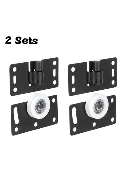 Choice black 2 Sets Sliding Closet Door Roller,Wardrobe Pulley,Cupboard Casters,Sliding Door Wheel,Thicken