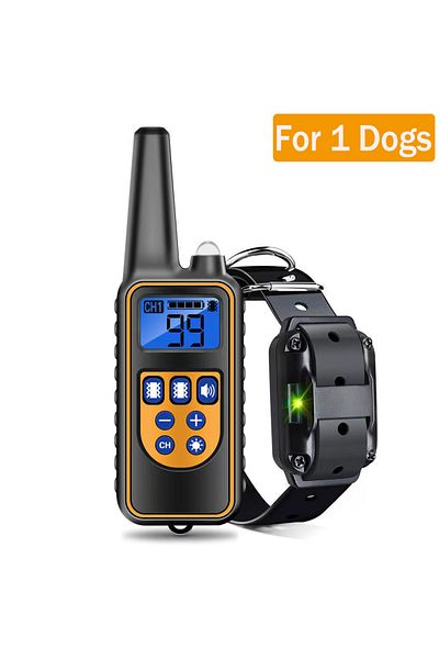Choice For 1 Dog Electric Dog Training Collar Waterproof Dog Bark Collar Pet With Remote Control Rechargeab