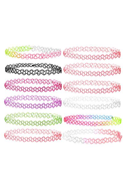 Choice 40cm 1 New Collares Vintage Stretch Tattoo Choker Necklaces For Women Girl Charm Gothic Elastic Neck
