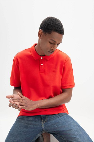 Lee L 211810   Coral Men's Polo Neck T-Shirt L 211810512