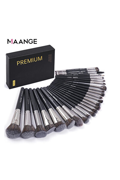 Choice1 مجموعة فرش مكياج احترافية من مانج، صندوق هدايا أسود، 25 قطعة، فرش تجميل للوجه والعينين، لكريم الأساس