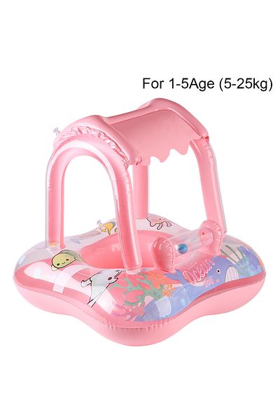 Choice Pink Bell 1pc Pool floats with canopy for Kids, Toddler Infant Pool Float for Baby,Swimming Ring Flo