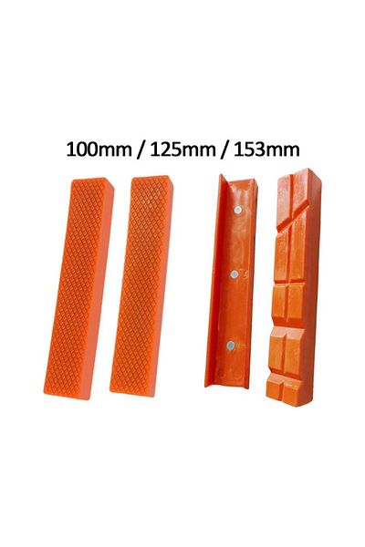 Choice 4 Inch V Shaped 2 Pieces Magnetic Vise Jaw Pads Multipurpose Protection Vise Soft Jaws for Woodworki