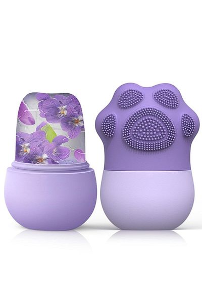Choice PURPLE Facial Ice Roller for Skin Care - Reduce Eye Puffiness and Massage Face - Silicone Beauty Too