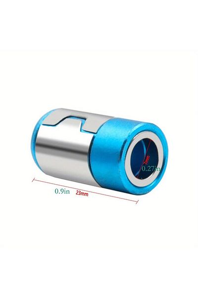 Choice Blue 1pc Magnetic Screw Ring Bit Magnetizer Ring Metal Magnetizer Screw, Removable For 1/4 Inch/6.35