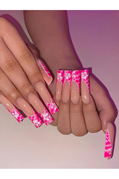 Choice أظافر صناعية كاملة التغطية مطبوعة باللون الأخضر العسكري 24 بلون أحمر ز...