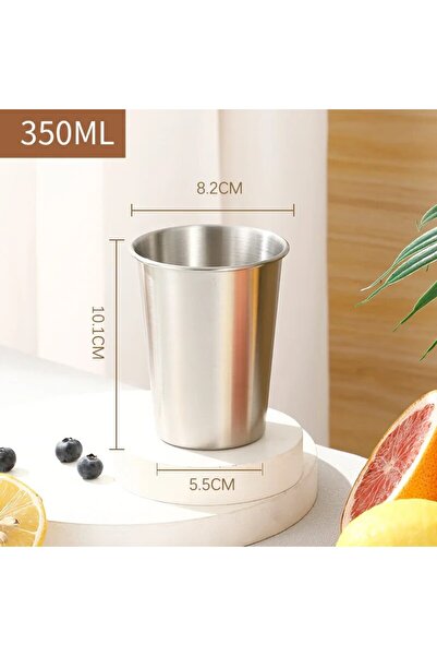 Choice كوب سعة 350 مل من الفولاذ المقاوم للصدأ أحادي الطبقة للتخييم في الهواء الطلق وأكواب بيرة وأكواب مياه كبيرة السعة Curling C