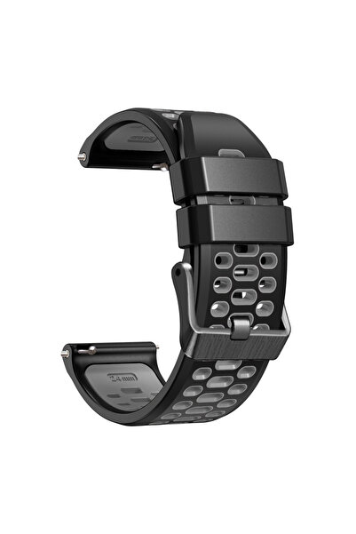 Choice1 حزام سيليكون أسود رمادي مقاس 24 مم لساعة Suunto 9 Baro 7 D5 Spartan S...