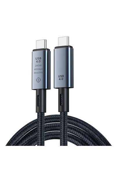 Choice كابل USB 4 USB C إلى C أسود بطول 0.5 متر، PD 240 واط 8K 60 هرتز 40 جرام من النوع C لأجهزة MacBook Pro Thunderbolt3 4ipad