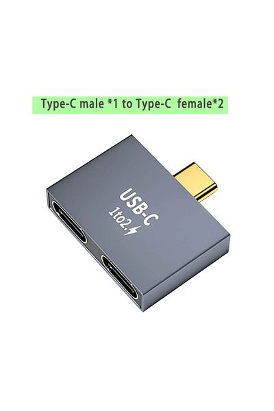 Choice D USB C Male\Dual To Dual USB C\Type C Female Splitter Convter Adapter Extension Connector For USB.